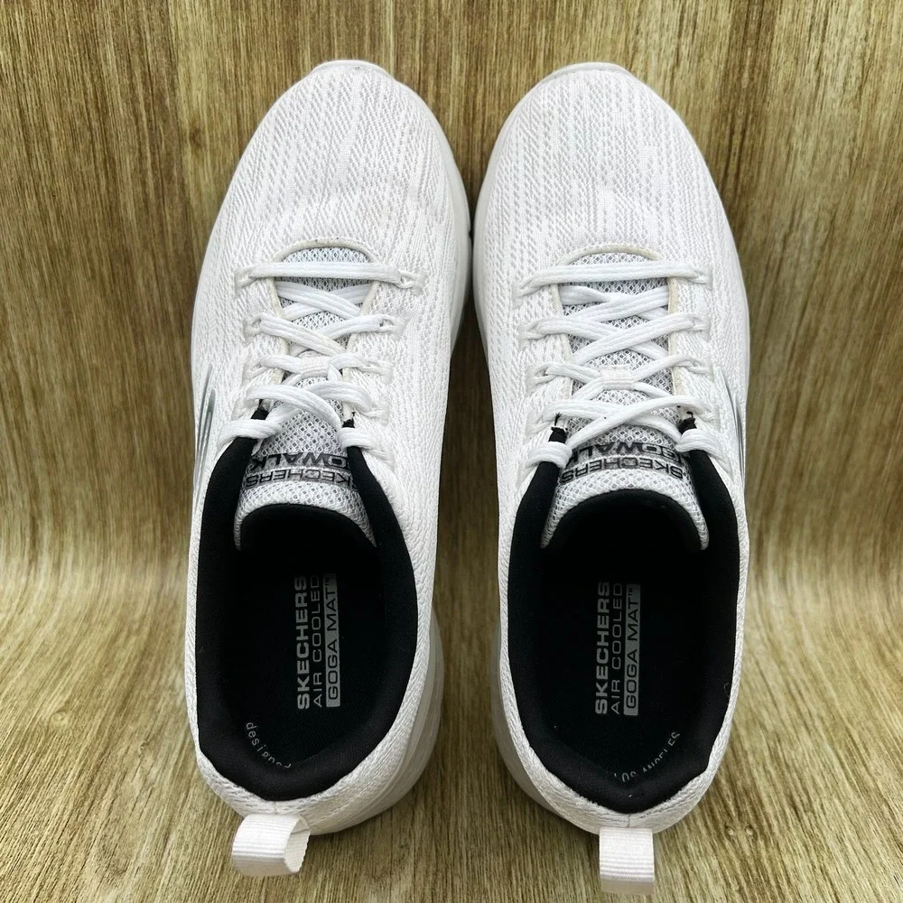 Skechers Go Walk Flex Men's Shoe Size 7.5‎ White Shoes Walking Sneakers 216481